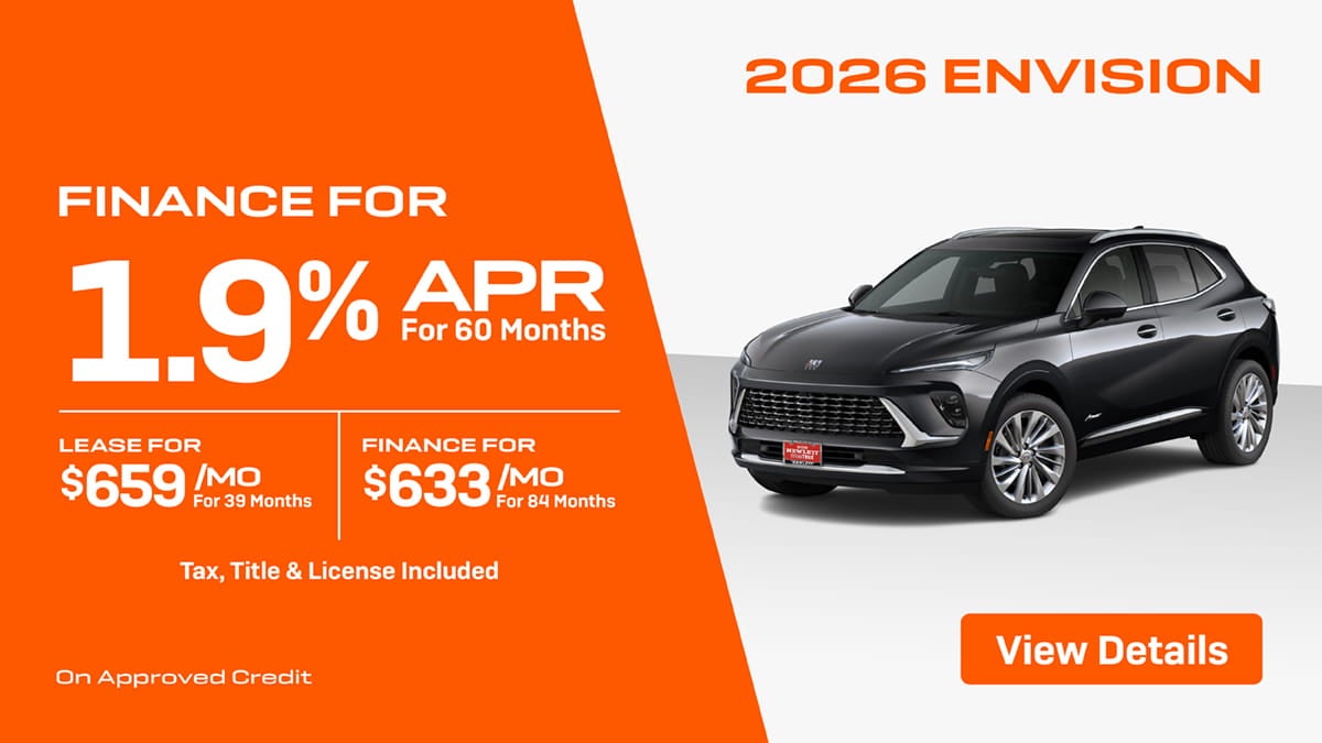 2026 Envision 1.9% for 60 Mo OR $659 Lease or $633 Mo Finance